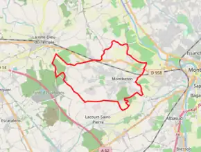 Poziția localității Montbeton