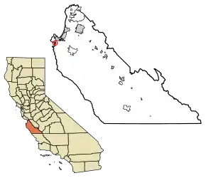 Poziția localității Carmel-by-the-Sea