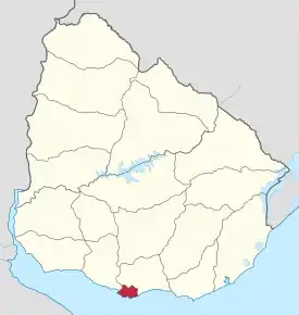 Poziția regiunii Departamentul Montevideo