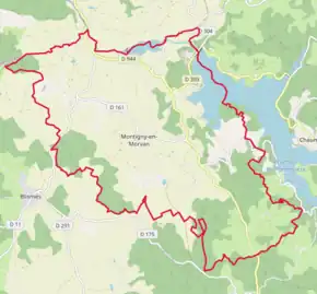 Poziția localității Montigny-en-Morvan