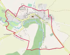 Poziția localității Montrésor