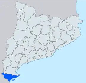 Poziția localității Montsià