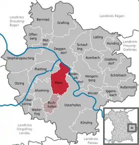 Poziția localității Moos