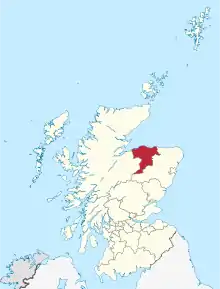 Poziția regiunii Moray