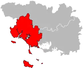 Arondismentul Lorient în cadrul departamentului Morbihan