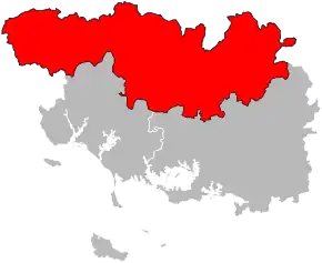 Arondismentul Pontivy în cadrul departamentului Morbihan