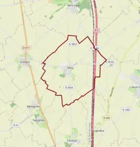 Poziția localității Mory