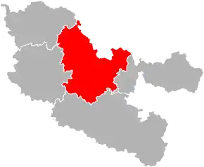 Poziția localității Arondismentul Forbach-Boulay-Moselle