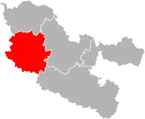 Poziția localității Arondismentul Metz