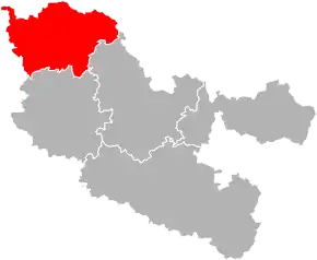 Poziția localității Arondismentul Thionville