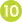The number 10 in the green yellow background