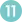 The number 11 in the teal green background