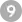 The number 9 in the grey background