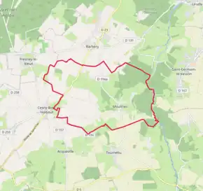 Poziția localității Moulines