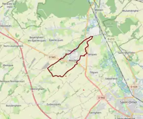 Poziția localității Moulle