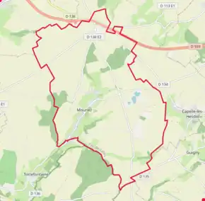 Poziția localității Mouriez