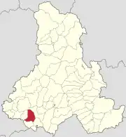 Localizare în cadrul județului