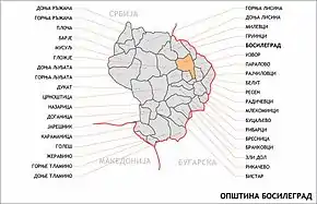 Harta comunei Bosilegrad