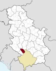 Poziția localității Novi Pazar