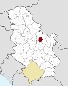 Poziția localității Petrovac, Serbia