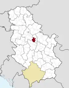 Poziția localității Smederevska Palanka