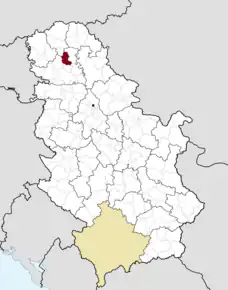 Poziția localității Srbobran