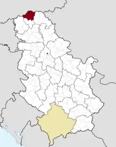 Poziția localității Subotica