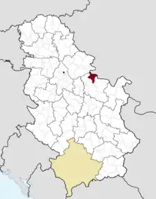 Poziția localității Veliko Gradište