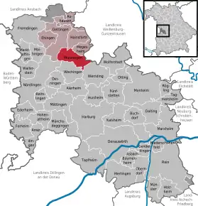 Poziția localității Munningen