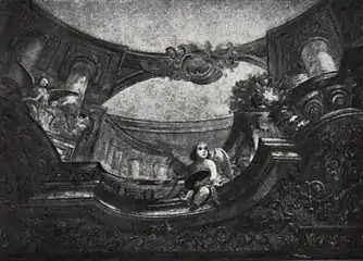 Plafonul salonului dupa 1953