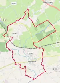 Poziția localității Négreville