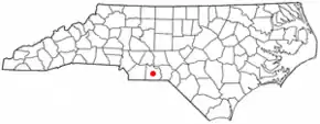 Poziția localității Wadesboro, Carolina de Nord