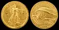 Vultur dublu⁠(d) american (monedă de aur de 20 USD), 1907