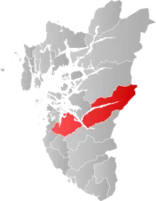 Poziția localității Sandnes