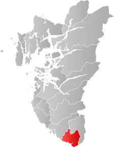 Poziția localității Sokndal