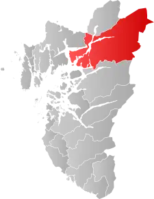 Poziția localității Comuna Suldal