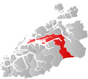 Poziția localității Comuna Molde