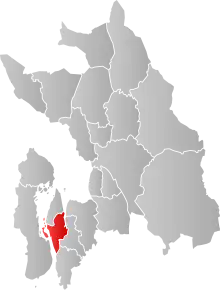 Poziția localității Frogn