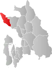 Poziția localității Jevnaker