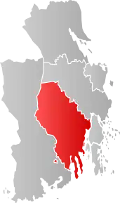 Poziția localității Comuna Sandefjord
