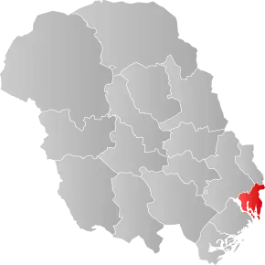 Poziția localității Porsgrunn