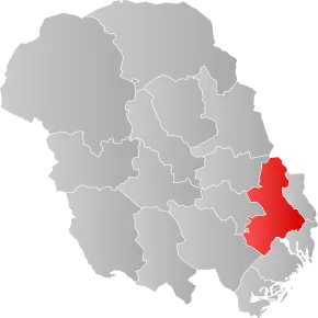 Poziția localității Comuna Skien