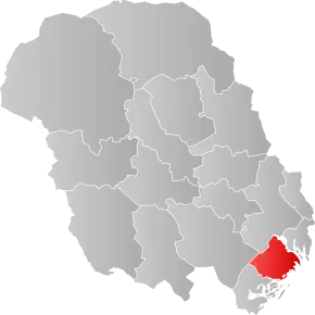 Poziția localității Bamble