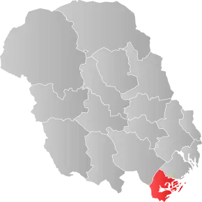 Poziția localității Kragerø