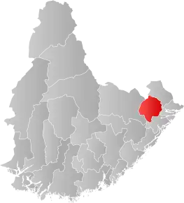 Poziția localității Vegårshei