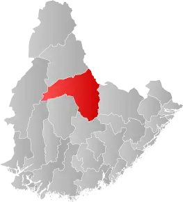 Poziția localității Bygland