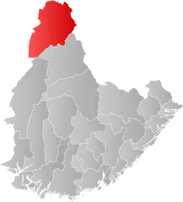 Poziția localității Comuna Bykle