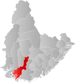 Poziția localității Lyngdal