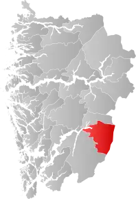 Poziția localității Comuna Eidfjord