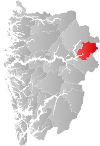 Poziția localității Comuna Årdal